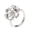 Damen-Legierungsring, modisch, für Damen, Hochzeit, bunte Blumen-Statement