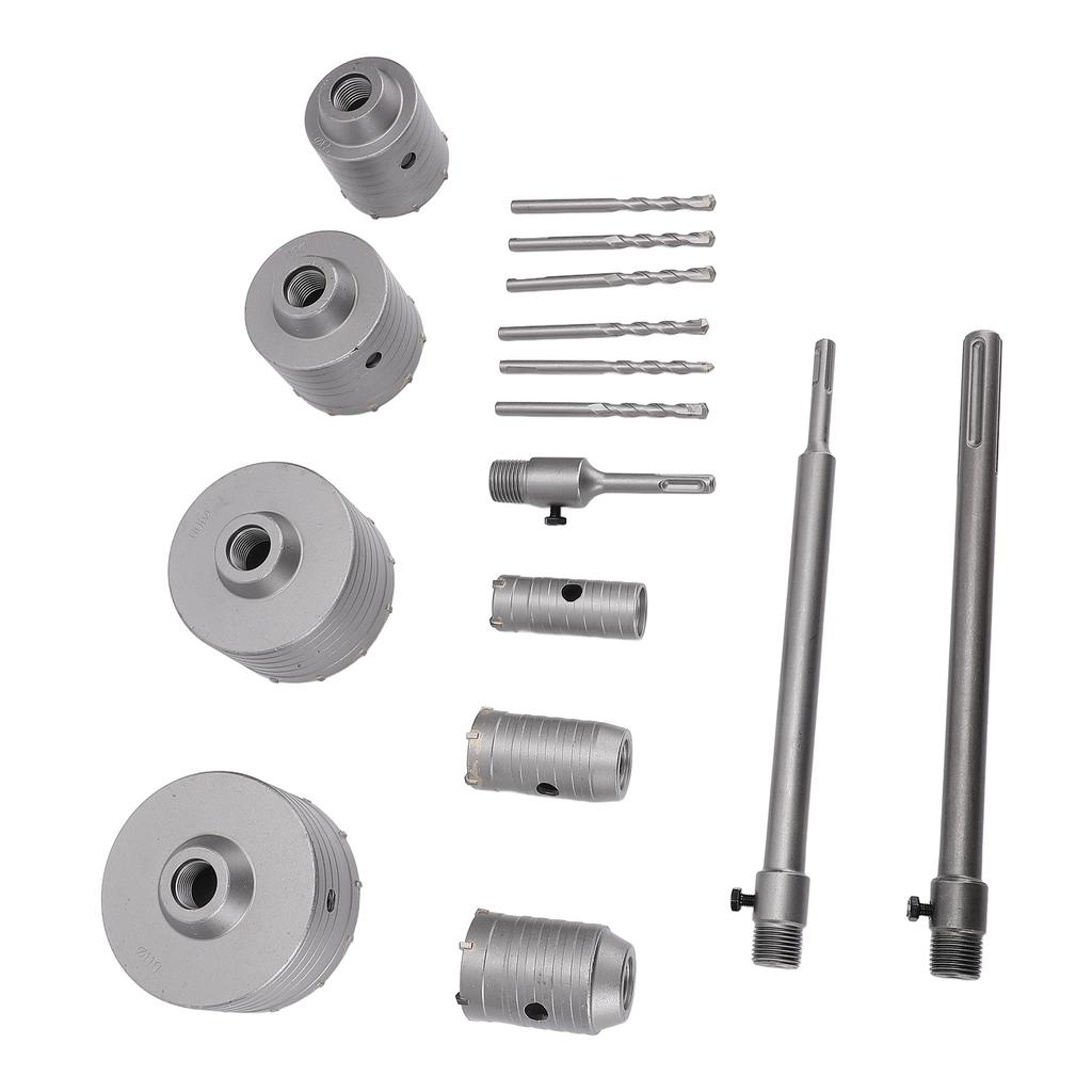 16-teiliges Lochsägen-Werkzeugset Hartmetallgelötet Hohe Härte Multifunktionales Wandlochöffner-Set für