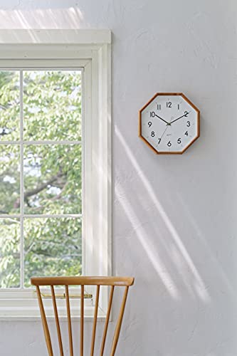 Interform Henritt Wall Clock CL-4089WH, White and Gold, Wood, Octagonal, W28 X H28 X D5.5cm