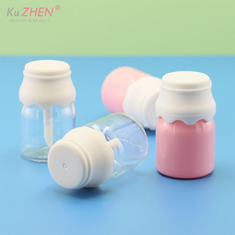 8ML Milk Bottle Cute Lip Gloss Tube Transparent Pink Empty Bottle Lips Glaze Sample Container Makeup Packaging Material Travel