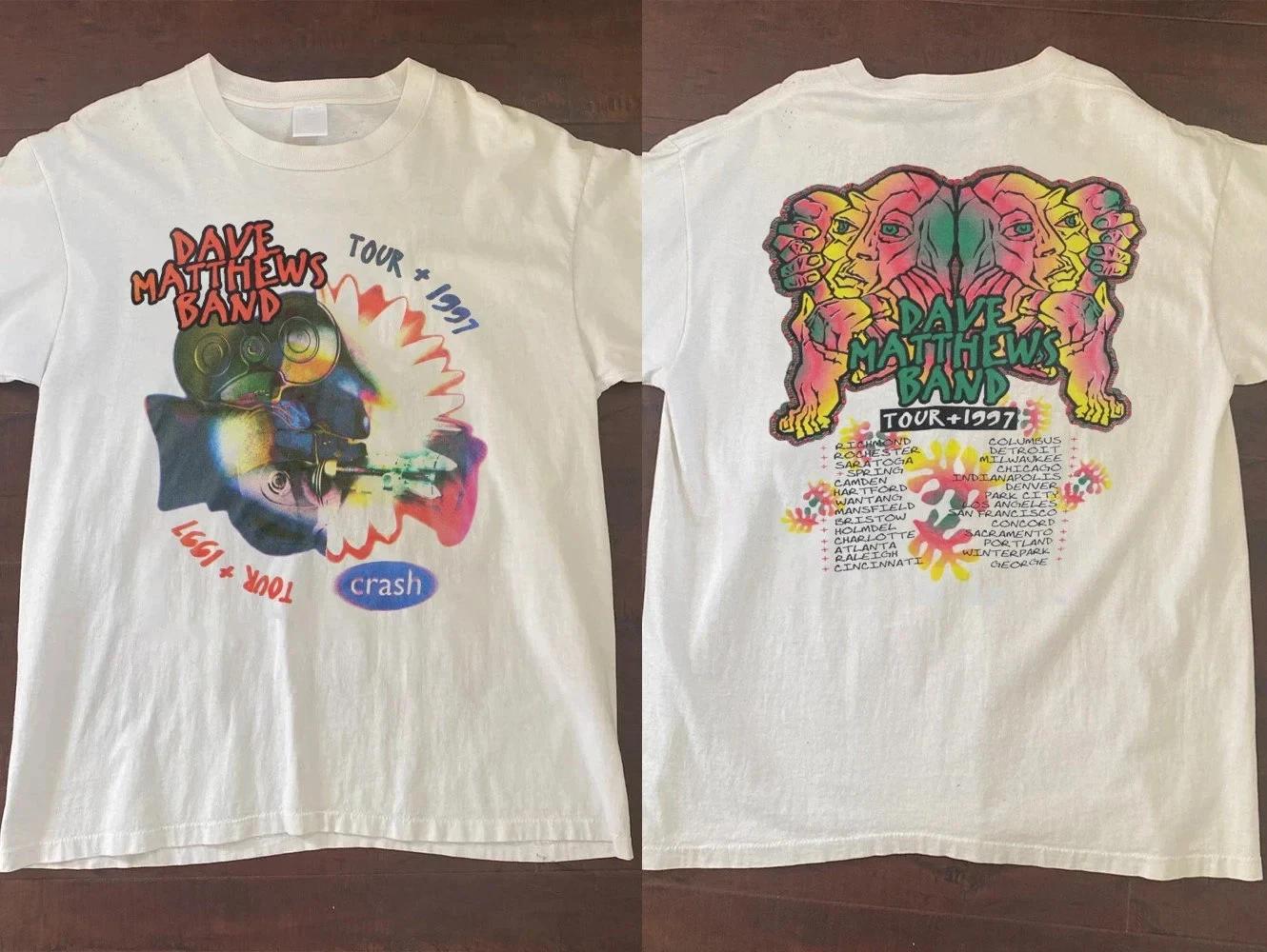 Dave Matthews Band Crash Tour 1997 T-Shirt, Dave Matthews Band T-Shirt L