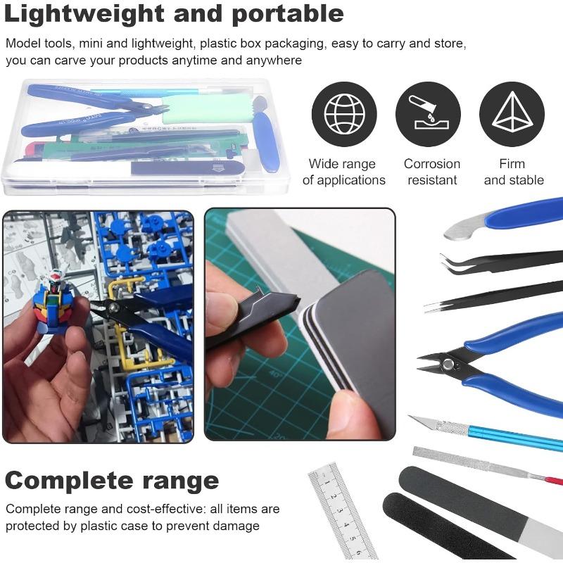 Modellbau Grundwerkzeuge Handgefertigtes Modellauto Hobby Bau Reparatur und Montage Werkzeuge Starter-Set für DIY Bastelprojekte