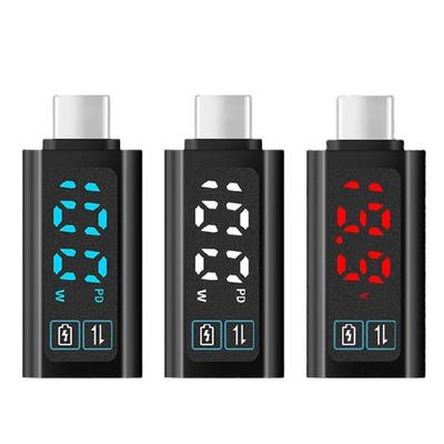 Adaptador USB C PD100W Tipo C Convertidores de Carga Pantalla Digital Seguimiento de Potencia Carcasa ABS Para Rendimiento de Larga Duración