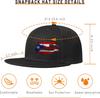 Puerto Rico Flag Distressed Graphic Baseball Cap Unisex Polyester Snapback Hat Outdoor Adjustable Cap
