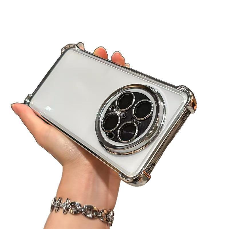 Four Corners Anti-drop Pura90pro Is Suitable for Huawei Mate80 Mobile Phone Case Honor 600 Transparent and Enjoys 90 Electroplating