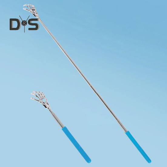 Extendable Metal Back Scratcher with Rubber Handles Portable Telescoping Back Massager Tool for Itchy Skin Relief Stocking Stuffer for Men Women Kids