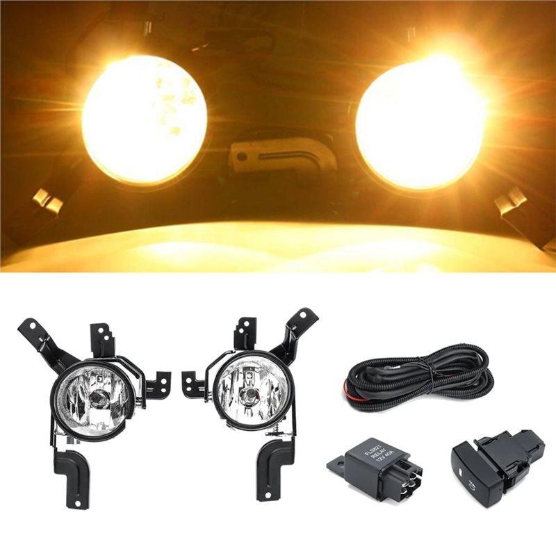 Fog Lamp Bumper Assembly With Switch Wiring For Honda CR-V CRV 2007-2009 Car Front Halogen Fog Light