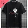 Unisex Funny Padel Tennis Graphic TShirt  Black with White Padel Racket  Ball Design Pure Cotton Casual Short Sleeve Tshirt
