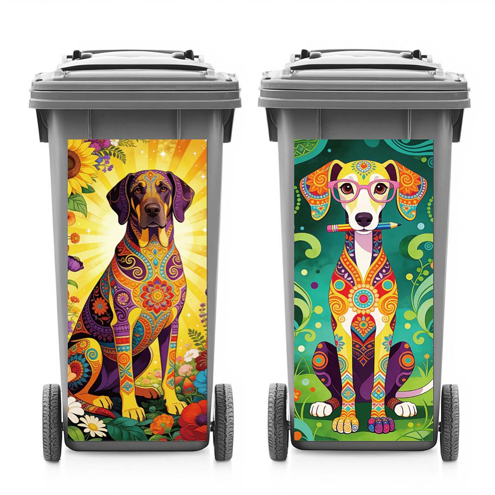 PVC Stickers Self-adhesive Decorative Stickers Decals for Trash Decoration Dog 820x380mm