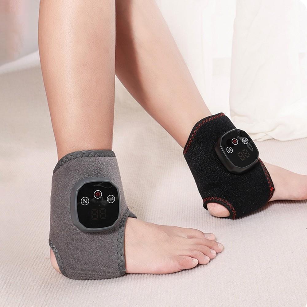 Elektrischer Fußmassagegerät mit Wärme und Vibration 3 Vibrationsmodi Heizung Knöchelmassagegürtel