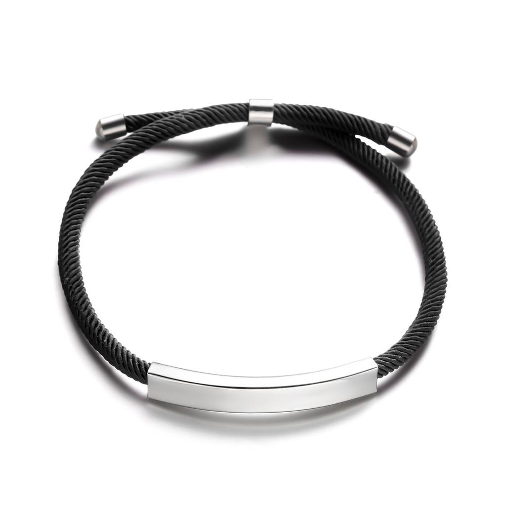 European Style Handmade Steel Wristband With Short Phrases For Gift Giving