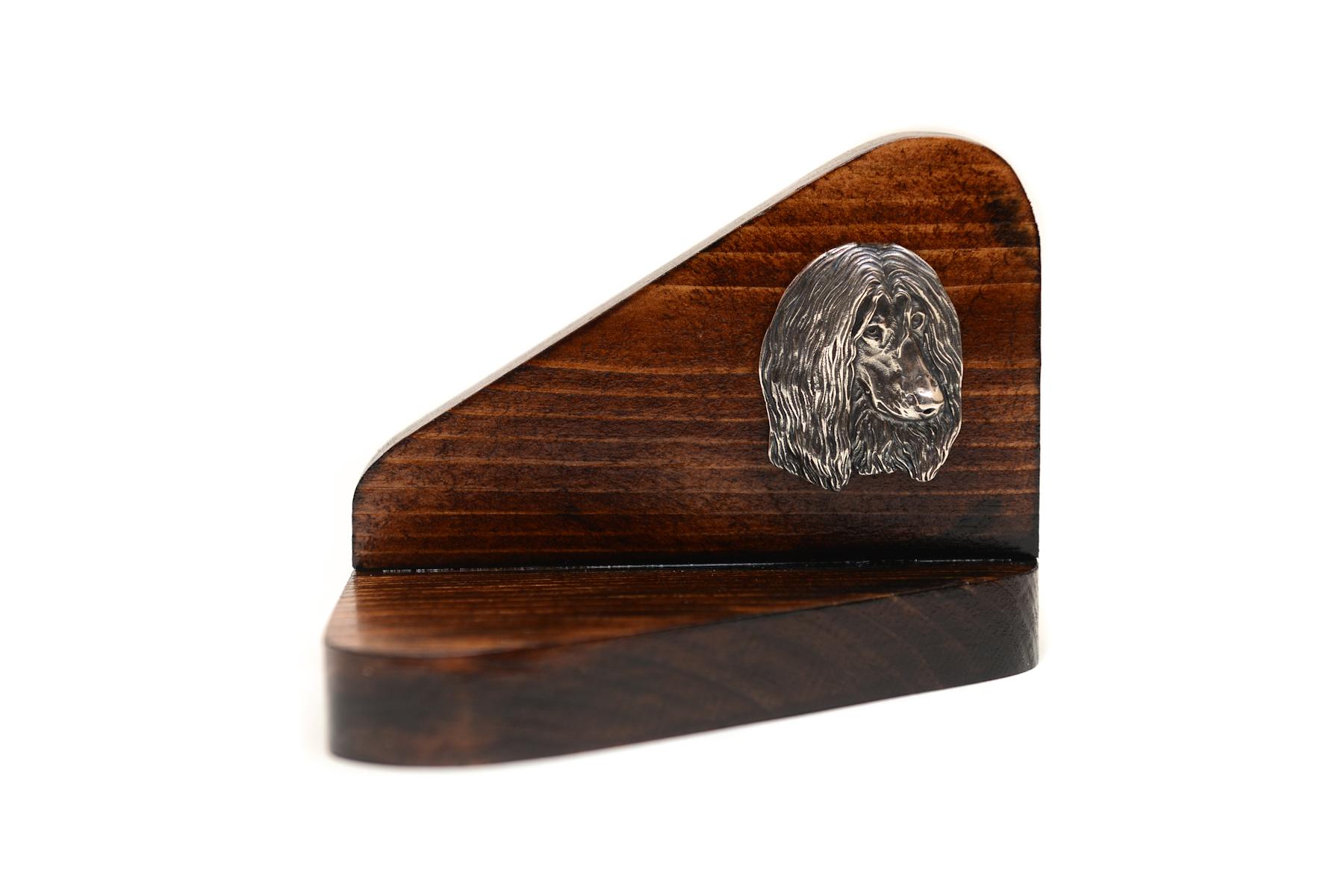 

Afghan Hound, Tazi II - wooden candle holder with a dog, tealight holder, a memorial place for a dog by Art-Dog brand