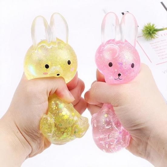 Rabbit Slow-Rising Squeeze Toy Soft Stress Relief Cute TPR Fidget for Decompression Gadget for Kids Adults