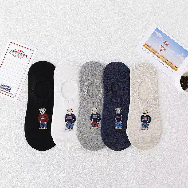 Men s Summer Breathable Non-Slip Invisible Cotton Socks - Sweat-Absorbing Low-Cut Boat Socks One size