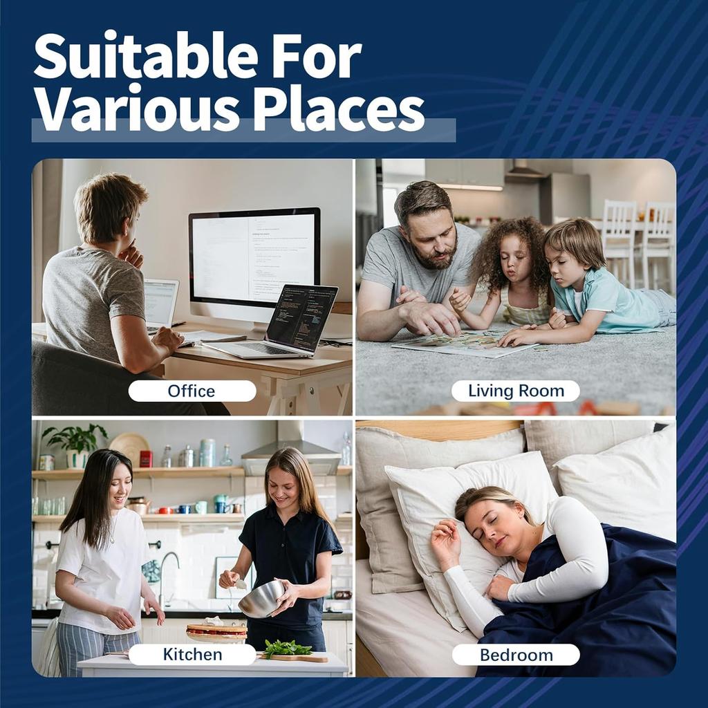 AC4825 Filter B Replacement Compatible with Germ-Guardian Air Purifier AC4825 AC4825E AC4800 AC4850PT AC4900CA AC4820 AC4300 Air Purifier, 4 HEPA