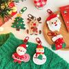 Plush Weaving Christmas Ornaments Bag Keychains Fashion Hanging Decorative for Family Gatherings