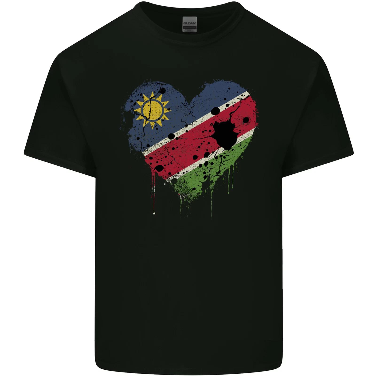 Love Namibia Flag Namibian Day Football Kids T-Shirt Childrens L