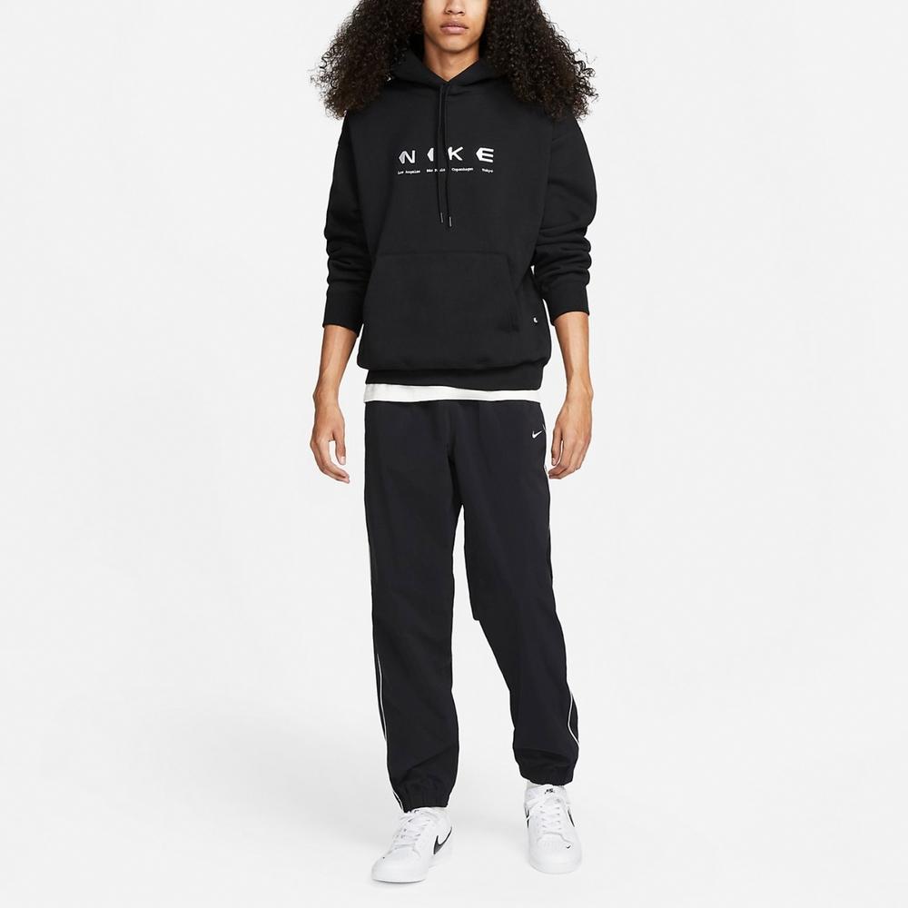 Nike Alphabet Logo Print Hooded Sweatshirt Unisex Tops Black DV9047-010