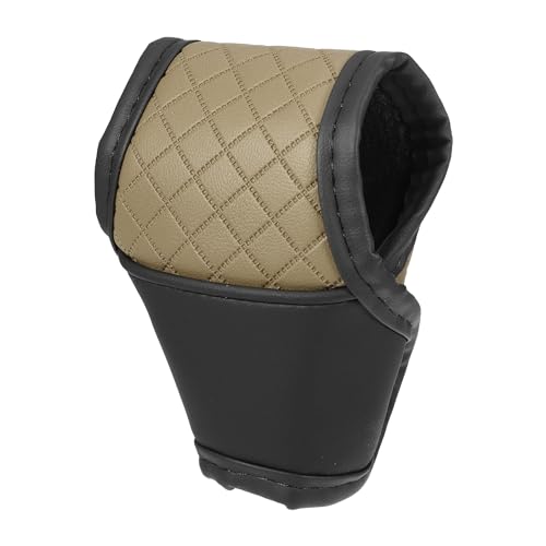 

Motoforti Универсальный чехол на ручку переключения передач, чехол на набалдашник рычага переключения передач, чехол на рычаг переключения передач, чехол на автоматическую ручку переключения передач, стильный, синтетическая кожа, черно-бежевый