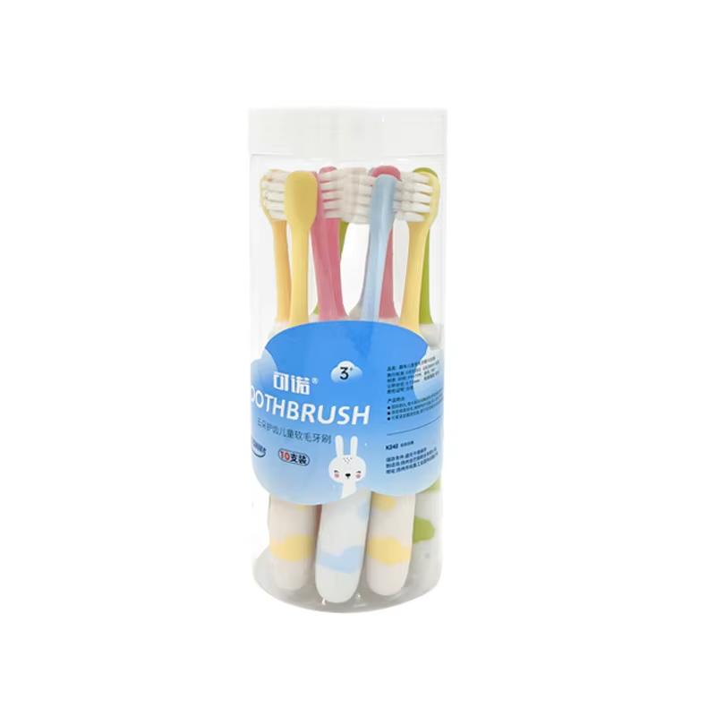 Children's Cute Eco-Friendly Baby Teething Toothbrush Plastic Handle Soft 0.15mm Nylon/PBT Bristles Regular Size Home Use