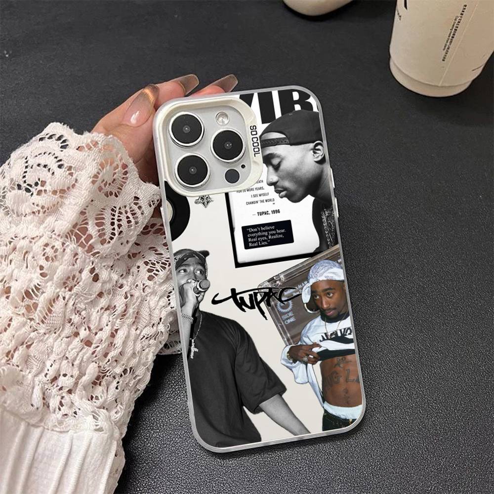 Rapper 2Pac Singer Tupac Cover For iPhone 17Air 16 15 14 13 12 11 Pro Max X XS XR Plus Colorful Silver Phone case
