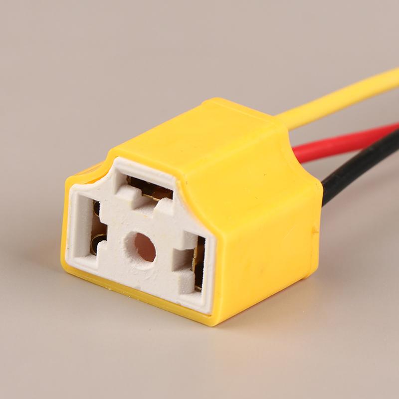 5Pcs Car Headlight Ceramic Socket Connector H4 Ceramic Plug Heat Resistance Headlight Wiring Harness Plug Adapter H4 Socket