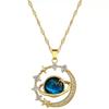 Stern Mond Stern Halskette Damen Leichter Luxus Temperament Super Glänzend Vielseitig Schlüsselbein Kette Bekleidungszubehör