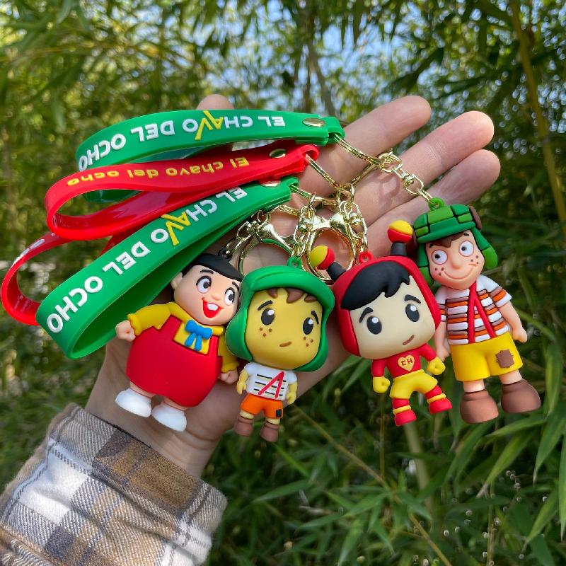 Nuovo Portachiavi Anime El Chavo Del Ocho Bambino Cartone Animato Ciondolo Bambola Portachiavi Borsa Portachiavi Auto llaveros Gioielli Divertenti Regalo per Amici