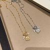 Cross Lock Bag Necklace Femininity Full of Zircon Design Antique Clavicle Chain