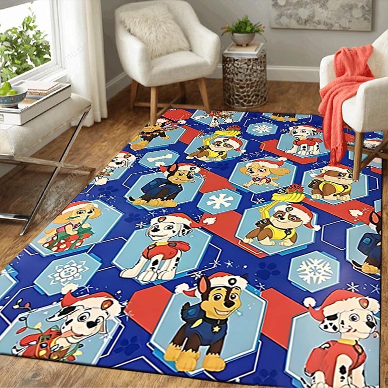 1Pc Christmas Paw Patrol Frame Rug Office Carpet Indoor Outdoor Doormat Nonslip Soft And Comfortable Living Room Christmas Halloween Gift D91880
