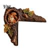 Decorative Accents for Reading Nooks Chipmunk Tree Door Topper, Squirrel Owl Wooden Frame Sign, Funny Whimsical Woodland Decor Animals Corner
