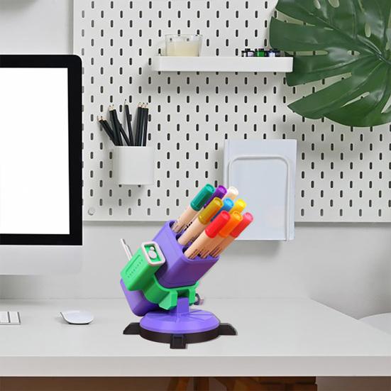 Roket Topu Kulesi Kalemlik 3D Baskılı Güdümlü Füzeler Kurşun Kalem Saklama Kutusu Konteyner Tutucu Ev Ofis Masaüstü Dekorasyonu
