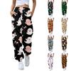 Women's Halloween Print Casual Jogger Pants with Drawstring Elastic Waist and Cuffed Hem
