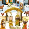 Christmas Advent Nativity Scene Religious Calendar 24 Days Christmas Nativity Scene Set Miniature Nativity Scene Ornament