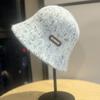 Letter Fisherman Hat Women's Autumn and Winter Versatile Commuting Warm Showing Face Small Bucket Hat Basin Hat