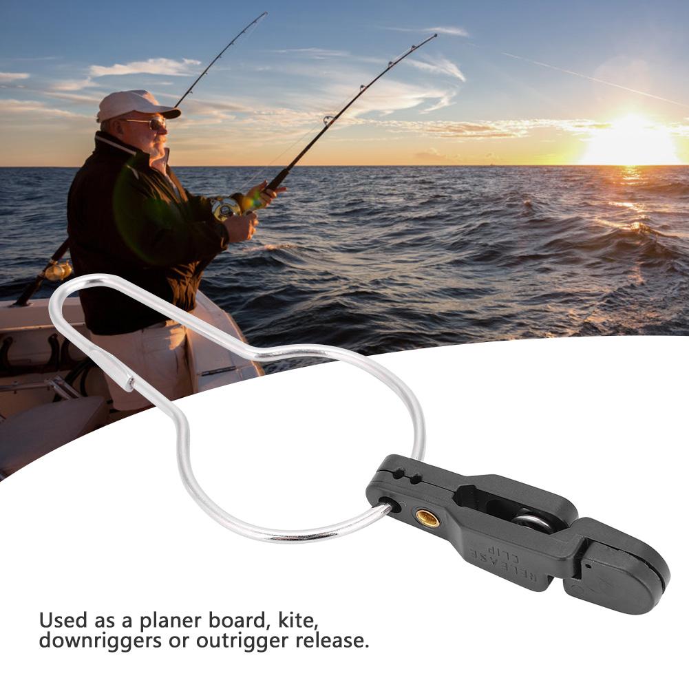 Schnappverschluss-Clip mit Ring für Gewicht-Planerboard-Mast-Downrigger-Ausleger T006 1