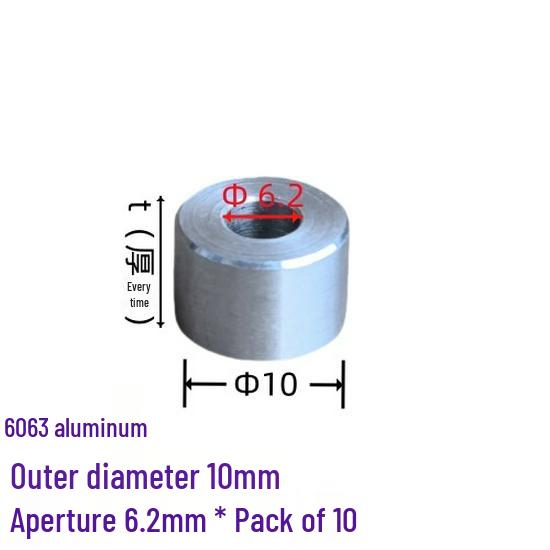 Набор алюминиевых круглых прокладок и плоских шайб M4-M6 с цилиндрическим металлическим воротником