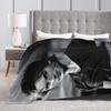 Damon Salvatore Flannel Blankets Winter  Soft Throw Blanket for Girls Boys Bedroom Graphic Bedspread Sofa Bed Cover