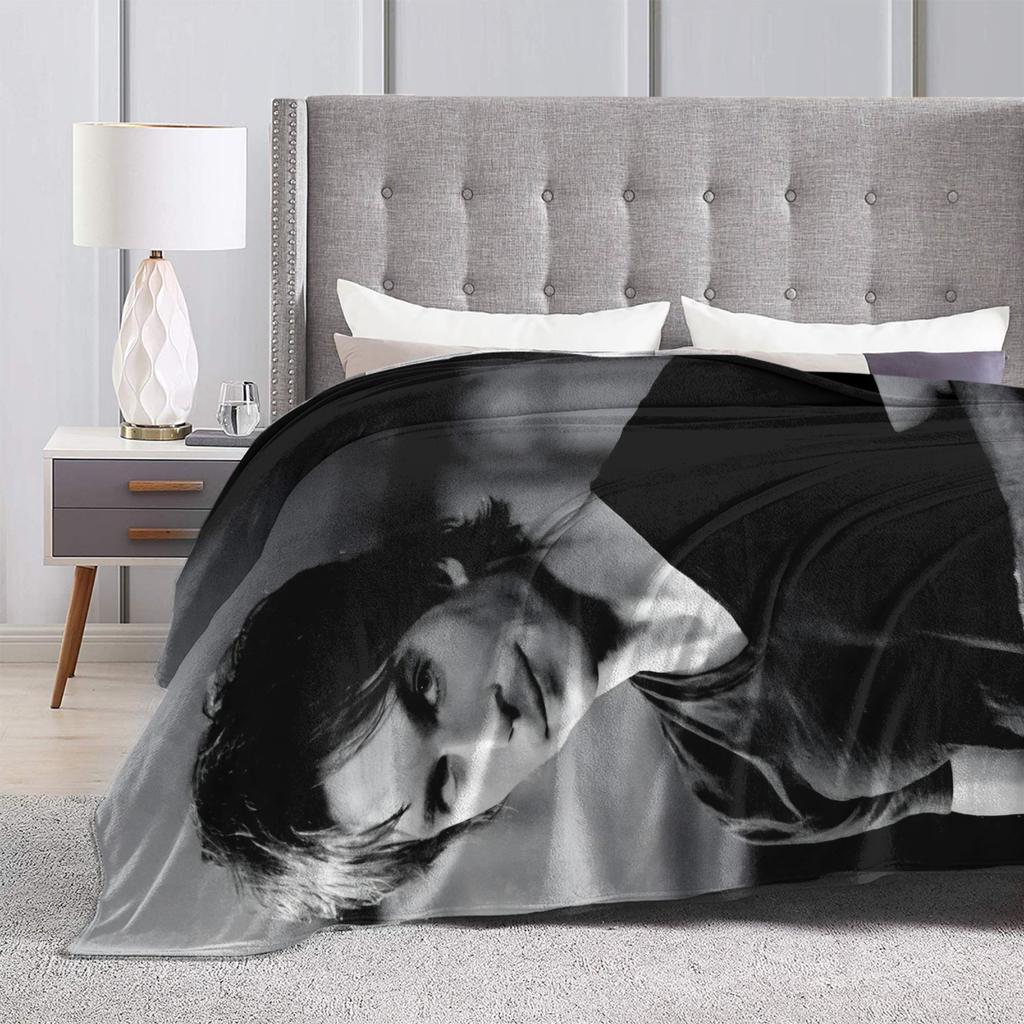 Damon Salvatore Flannel Blankets Winter  Soft Throw Blanket for Girls Boys Bedroom Graphic Bedspread Sofa Bed Cover