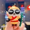 Chaoplay Creative Guochao Panda Family Three-dimensional Keychain Bag Pendant Car Keychain Gift Toy