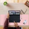 Premium Pink PU Leather Desk Mat - Non-Slip Large Mouse Pad | Waterproof, Easy Clean Office & Home Desk Protector (23.6x11.8in)
