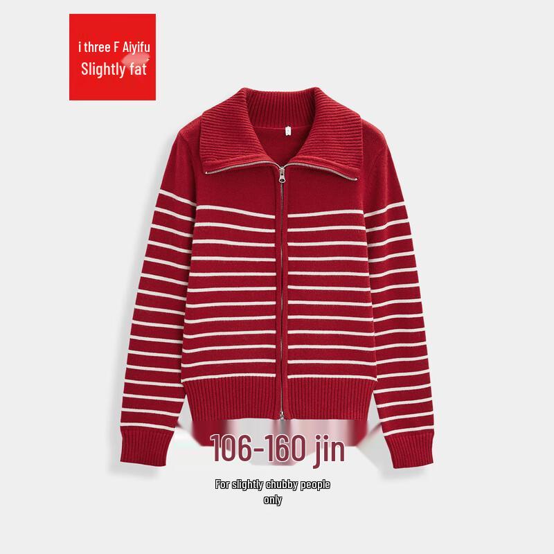 

IEF Plus Size Striped Knit Cardigan XL