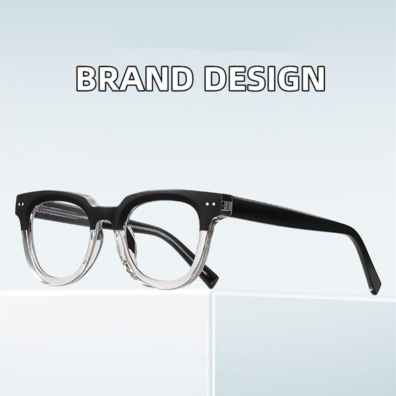 New Square Glasses Frame Photochromic Anti Blue Light Computer Reading Glasses For Men Prescription Glasses Women Eyewear