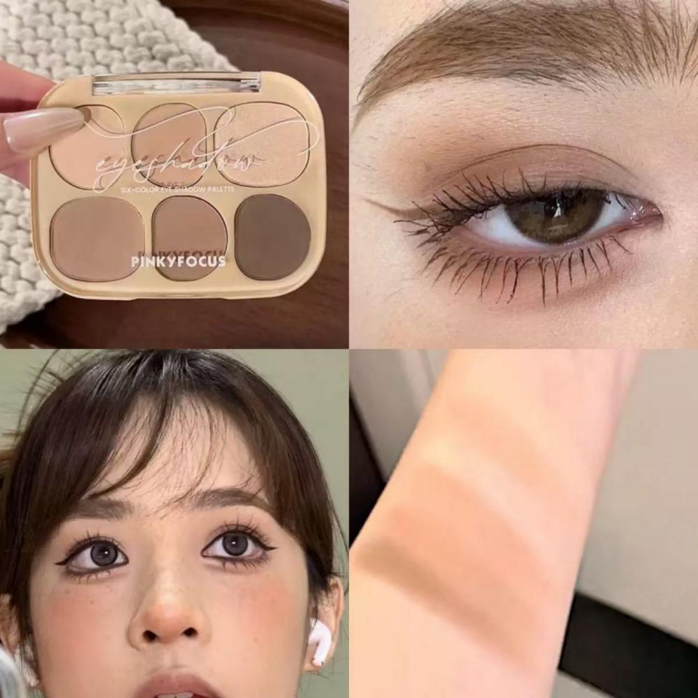 Matte Beam Natural 6-Color Makeup Palette for a Date Mood Lovely Makeup Look (1 pcs) 03 Mute Brown