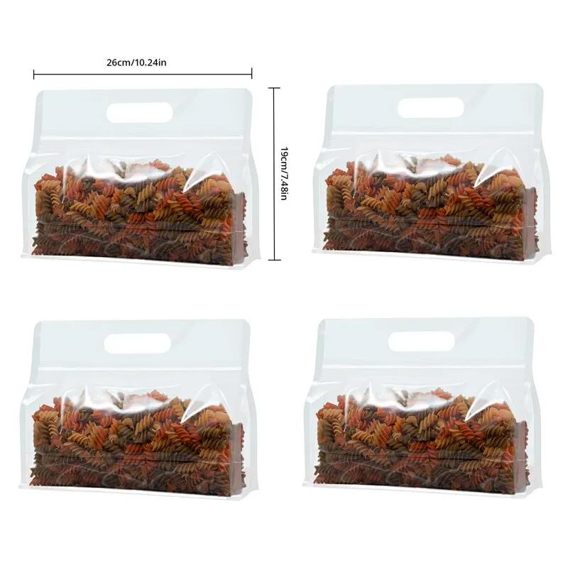 Silikon-Aufbewahrungstasche für Kürbis-Frischhaltetaschen, auslaufsicher, viele wiederverwendbare Reißverschlusstaschen, selbst gestaltete, durchsichtige Handtasche zur Aufbewahrung von Müsli, Snacks und Tee