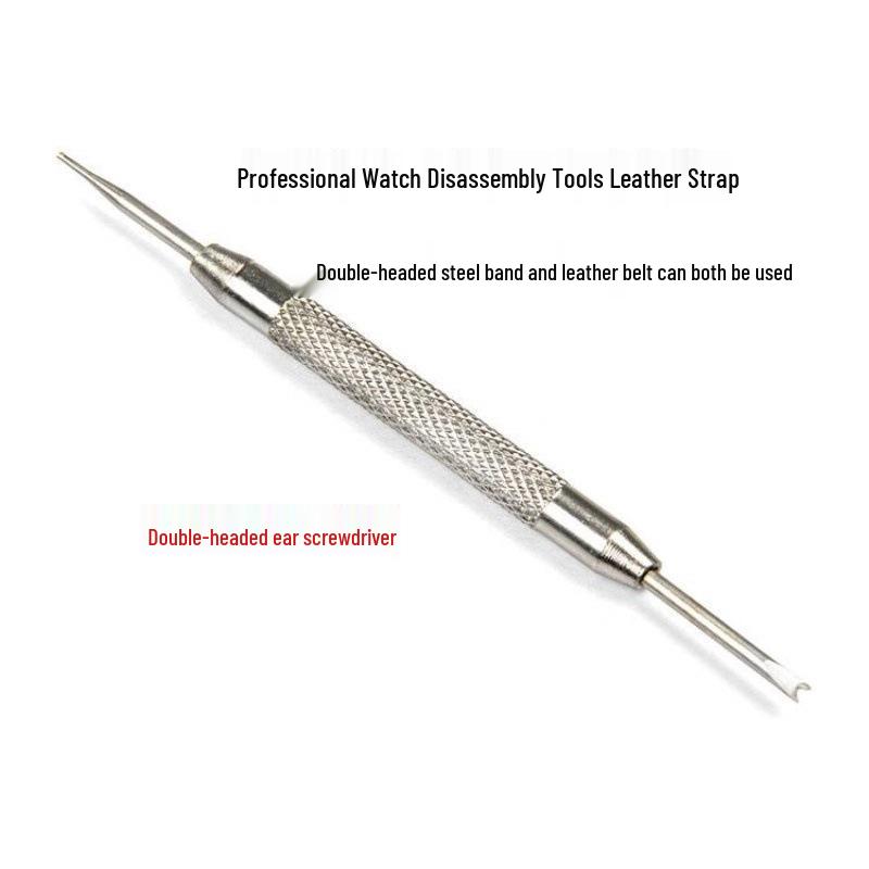 Double-Headed Watch Repair Tool: Spring Bar, Opener, Adjuster for Straps & Bracelets