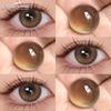 1 Paar Big Eyes Farbige Kontaktlinsen Natürliche Braune Linsen Graue Pupillen Beauty Make-up Softlens