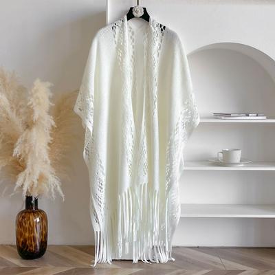 Europe And The United States  Beach Cardigan Shawl Hollowed-Out Knitwear Holiday Bikini Sunscreen Shirt Amazon Swimsuit Scarf