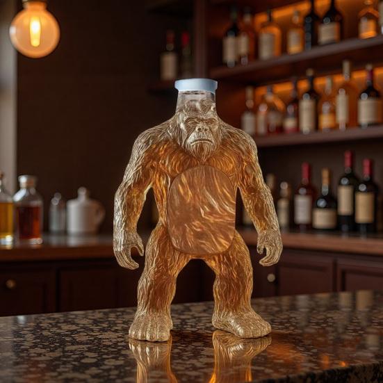 Sasquatch Whiskey Decanter Bigfoot-shaped Wine Bottle Funny Collectible Wine Container Bar Decor for Whiskey Lovers