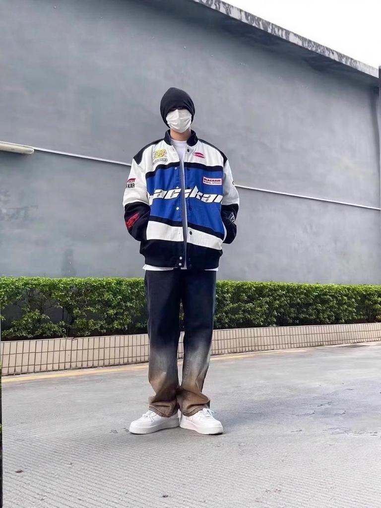 Men's & Women's Retro Racing Baseball Jackets - Trendy Motorcycle Style for Spring & Autumn
